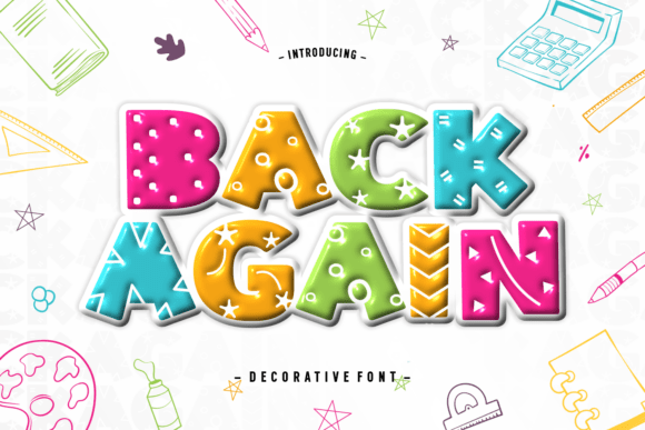 Back Again Font: A Playful Twist for Handmade Creations