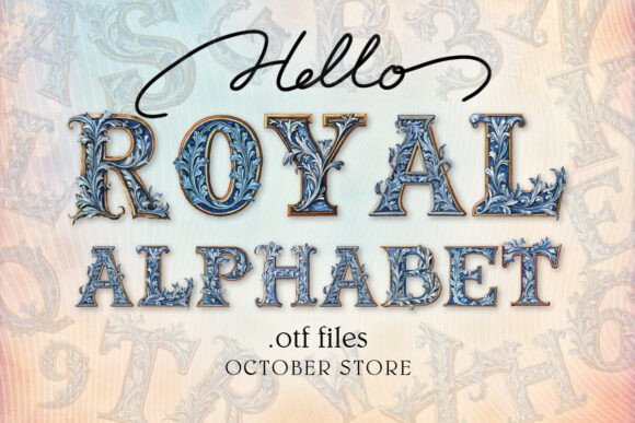 Blue Royal Alphabet: A Typeface That Adds Royalty to Your Creations