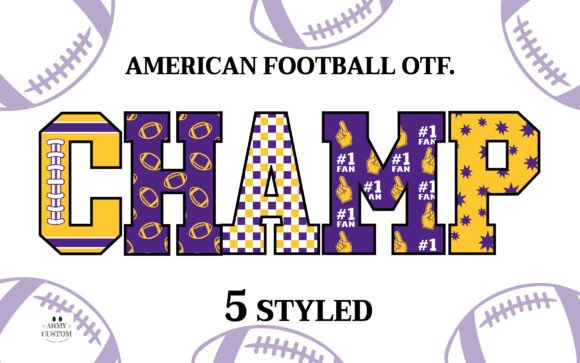 Boost Your Brand with American Football 5 Balls Font