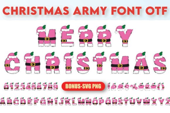 Christmas Army Pink Font Review for Campaign Designers