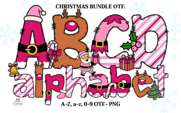 Christmas Pink Bundle: A Font That Brings Holiday Cheer to Your Creations