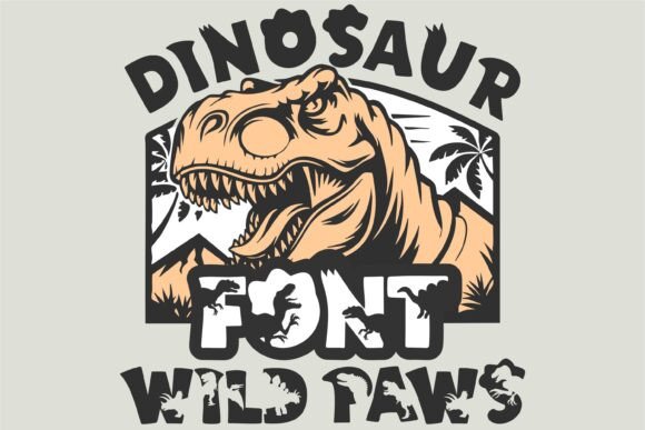 Dinosaur Wild Paws Font for Creative Crafters