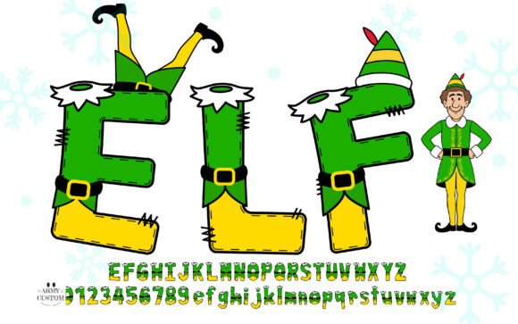 Elf Green Yellow Edition: A Font for Festive Branding