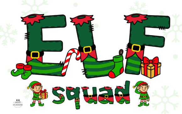 Elf Squad Green Stripes: A Festive Font for Editorial Design