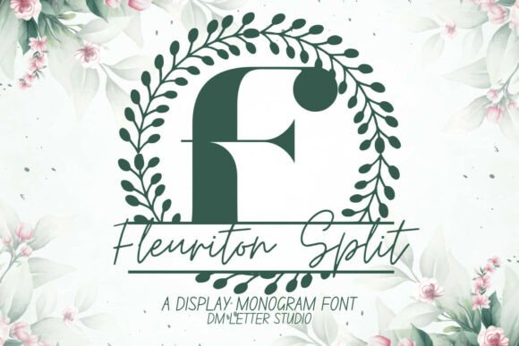 Fleuriton Split Monogram Font Review for Campaign Design