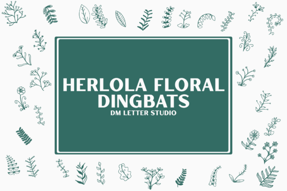 Herlora Floral Dingbat: A Botanical Typographic Gem