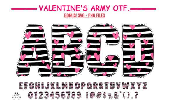 Love Valentine’s Stripe Heart: A Font That Speaks Love