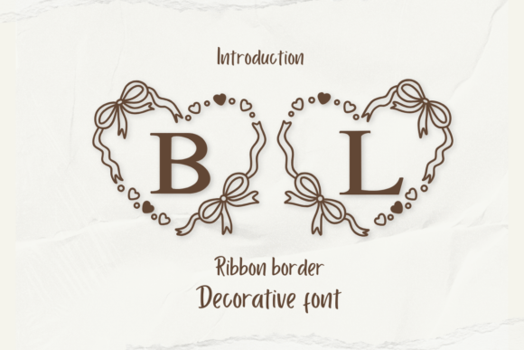 Ribbon Border Font for Handmade Creators
