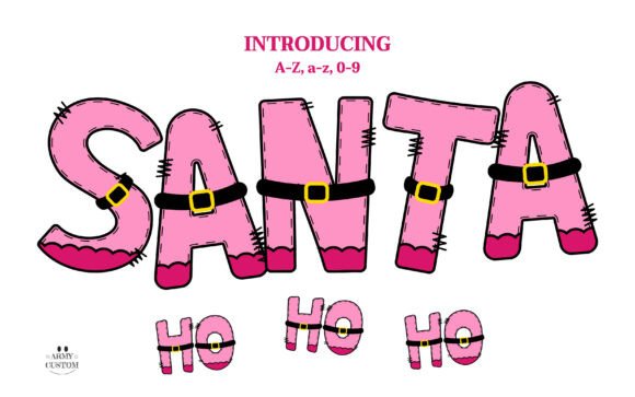 Santa Ho Ho Ho Pink: A Festive Font for Editorial Design