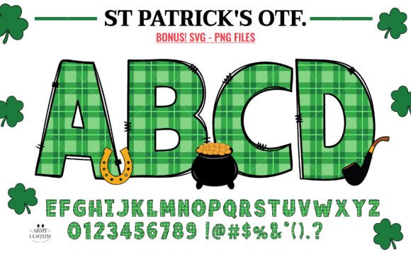 St. Patrick’s Day Plaid Font for Handmade Creators